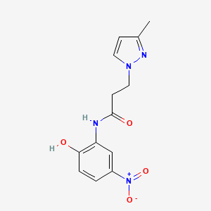 N-(2-hydroxy-5-nitrophenyl)-3-(3-methyl-1H-pyrazol-1-yl)propanamide