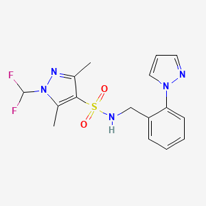 1-(difluoromethyl)-3,5-dimethyl-N-[2-(1H-pyrazol-1-yl)benzyl]-1H-pyrazole-4-sulfonamide