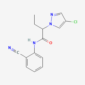 2-(4-chloro-1H-pyrazol-1-yl)-N-(2-cyanophenyl)butanamide