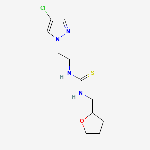 1-[2-(4-chloro-1H-pyrazol-1-yl)ethyl]-3-(tetrahydrofuran-2-ylmethyl)thiourea