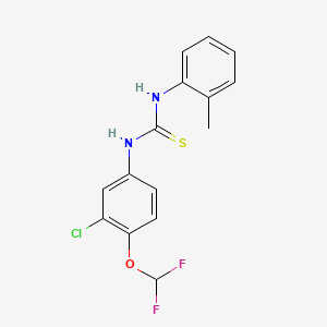 molecular formula C15H13ClF2N2OS B10945929 1-[3-Chloro-4-(difluoromethoxy)phenyl]-3-(2-methylphenyl)thiourea 