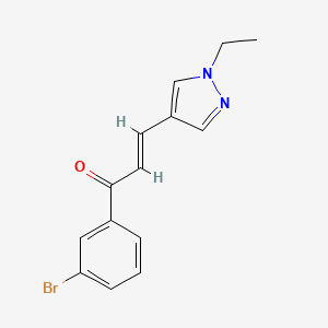 (2E)-1-(3-bromophenyl)-3-(1-ethyl-1H-pyrazol-4-yl)prop-2-en-1-one