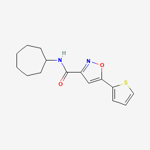 N-cycloheptyl-5-(thiophen-2-yl)-1,2-oxazole-3-carboxamide