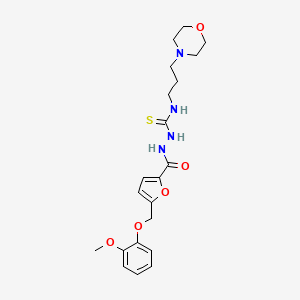 2-({5-[(2-methoxyphenoxy)methyl]furan-2-yl}carbonyl)-N-[3-(morpholin-4-yl)propyl]hydrazinecarbothioamide