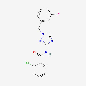 2-chloro-N-[1-(3-fluorobenzyl)-1H-1,2,4-triazol-3-yl]benzamide