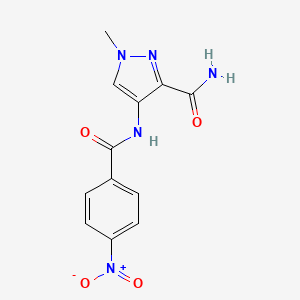 1-methyl-4-{[(4-nitrophenyl)carbonyl]amino}-1H-pyrazole-3-carboxamide