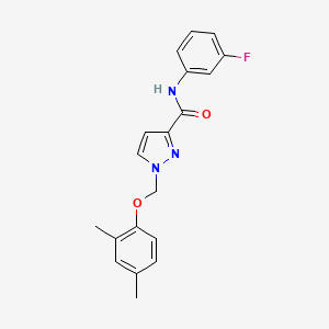 1-[(2,4-dimethylphenoxy)methyl]-N-(3-fluorophenyl)-1H-pyrazole-3-carboxamide