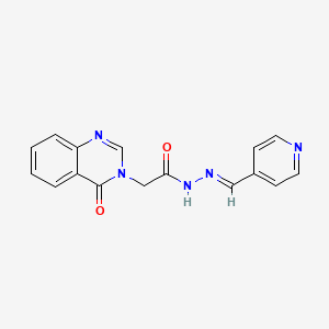 molecular formula C16H13N5O2 B10946070 2-(4-oxoquinazolin-3(4H)-yl)-N'-[(E)-pyridin-4-ylmethylidene]acetohydrazide 