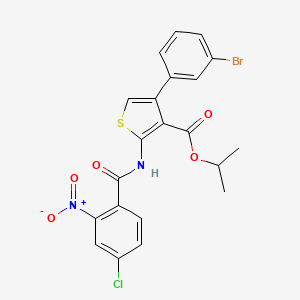 Propan-2-yl 4-(3-bromophenyl)-2-{[(4-chloro-2-nitrophenyl)carbonyl]amino}thiophene-3-carboxylate