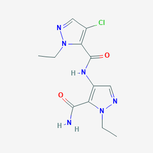 N-(5-carbamoyl-1-ethyl-1H-pyrazol-4-yl)-4-chloro-1-ethyl-1H-pyrazole-5-carboxamide