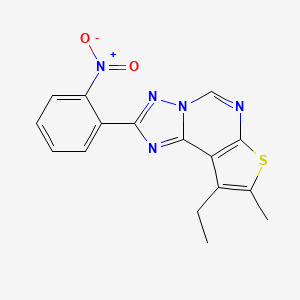 9-Ethyl-8-methyl-2-(2-nitrophenyl)thieno[3,2-e][1,2,4]triazolo[1,5-c]pyrimidine