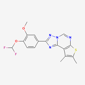 2-[4-(Difluoromethoxy)-3-methoxyphenyl]-8,9-dimethylthieno[3,2-e][1,2,4]triazolo[1,5-c]pyrimidine