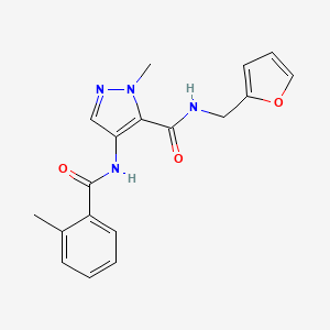 N-(furan-2-ylmethyl)-1-methyl-4-{[(2-methylphenyl)carbonyl]amino}-1H-pyrazole-5-carboxamide