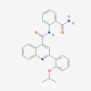 N-(2-carbamoylphenyl)-2-[2-(propan-2-yloxy)phenyl]quinoline-4-carboxamide