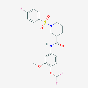 N-[4-(difluoromethoxy)-3-methoxyphenyl]-1-[(4-fluorophenyl)sulfonyl]piperidine-3-carboxamide