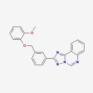 molecular formula C23H18N4O2 B10946156 2-{3-[(2-Methoxyphenoxy)methyl]phenyl}[1,2,4]triazolo[1,5-c]quinazoline 