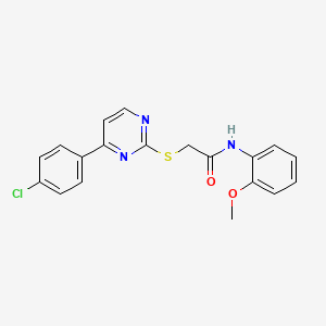 2-{[4-(4-chlorophenyl)pyrimidin-2-yl]sulfanyl}-N-(2-methoxyphenyl)acetamide