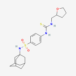 N-(1-Adamantyl)-4-({[(tetrahydro-2-furanylmethyl)amino]carbothioyl}amino)-1-benzenesulfonamide