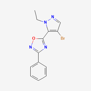 5-(4-bromo-1-ethyl-1H-pyrazol-5-yl)-3-phenyl-1,2,4-oxadiazole