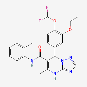 7-[4-(difluoromethoxy)-3-ethoxyphenyl]-5-methyl-N-(2-methylphenyl)-4,7-dihydro[1,2,4]triazolo[1,5-a]pyrimidine-6-carboxamide