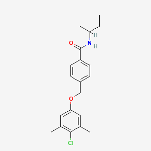 molecular formula C20H24ClNO2 B10946227 N-(butan-2-yl)-4-[(4-chloro-3,5-dimethylphenoxy)methyl]benzamide 