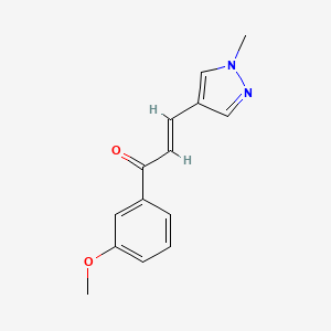 (2E)-1-(3-methoxyphenyl)-3-(1-methyl-1H-pyrazol-4-yl)prop-2-en-1-one