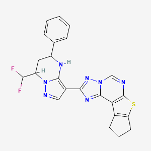 2-[7-(difluoromethyl)-5-phenyl-4,5,6,7-tetrahydropyrazolo[1,5-a]pyrimidin-3-yl]-9,10-dihydro-8H-cyclopenta[4,5]thieno[3,2-e][1,2,4]triazolo[1,5-c]pyrimidine