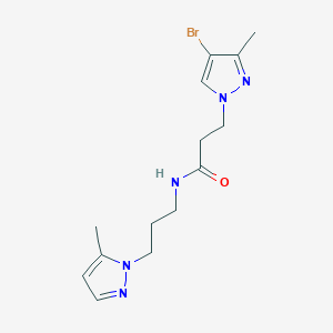 3-(4-bromo-3-methyl-1H-pyrazol-1-yl)-N-[3-(5-methyl-1H-pyrazol-1-yl)propyl]propanamide