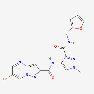 6-bromo-N-{3-[(furan-2-ylmethyl)carbamoyl]-1-methyl-1H-pyrazol-4-yl}pyrazolo[1,5-a]pyrimidine-2-carboxamide