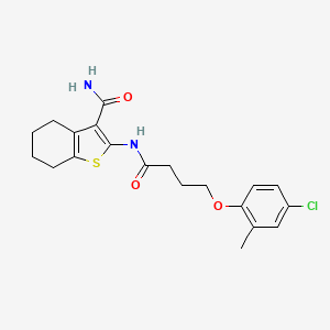 2-{[4-(4-Chloro-2-methylphenoxy)butanoyl]amino}-4,5,6,7-tetrahydro-1-benzothiophene-3-carboxamide