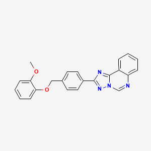 molecular formula C23H18N4O2 B10946361 2-{4-[(2-Methoxyphenoxy)methyl]phenyl}[1,2,4]triazolo[1,5-c]quinazoline 