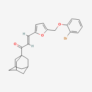 molecular formula C24H25BrO3 B10946391 (E)-1-(1-Adamantyl)-3-{5-[(2-bromophenoxy)methyl]-2-furyl}-2-propen-1-one 