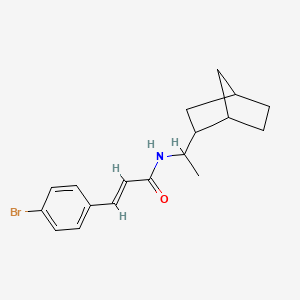 molecular formula C18H22BrNO B10946403 (2E)-N-[1-(bicyclo[2.2.1]hept-2-yl)ethyl]-3-(4-bromophenyl)prop-2-enamide 