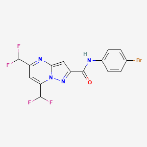 N-(4-bromophenyl)-5,7-bis(difluoromethyl)pyrazolo[1,5-a]pyrimidine-2-carboxamide