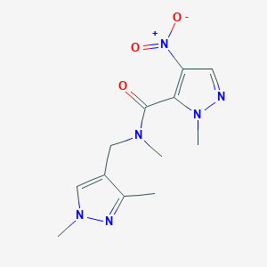 N-[(1,3-dimethyl-1H-pyrazol-4-yl)methyl]-N,1-dimethyl-4-nitro-1H-pyrazole-5-carboxamide