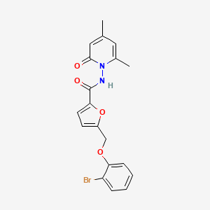 5-[(2-bromophenoxy)methyl]-N-(4,6-dimethyl-2-oxopyridin-1(2H)-yl)furan-2-carboxamide