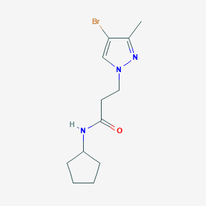 3-(4-bromo-3-methyl-1H-pyrazol-1-yl)-N-cyclopentylpropanamide