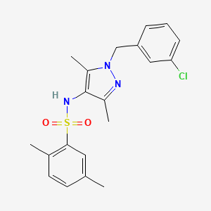 N-[1-(3-chlorobenzyl)-3,5-dimethyl-1H-pyrazol-4-yl]-2,5-dimethylbenzenesulfonamide