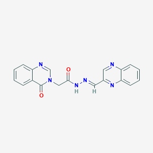 molecular formula C19H14N6O2 B10946533 2-(4-oxoquinazolin-3(4H)-yl)-N'-[(E)-quinoxalin-2-ylmethylidene]acetohydrazide 