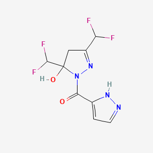 [3,5-bis(difluoromethyl)-5-hydroxy-4,5-dihydro-1H-pyrazol-1-yl](1H-pyrazol-5-yl)methanone