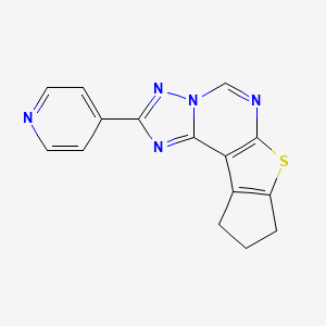 2-(4-Pyridyl)-9,10-dihydro-8H-cyclopenta[4,5]thieno[3,2-E][1,2,4]triazolo[1,5-C]pyrimidine