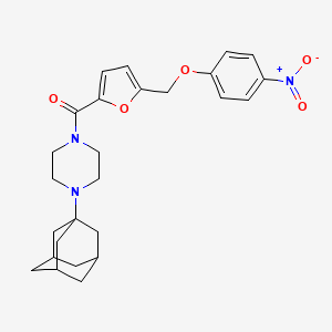 molecular formula C26H31N3O5 B10946554 [4-(1-Adamantyl)piperazino]{5-[(4-nitrophenoxy)methyl]-2-furyl}methanone 