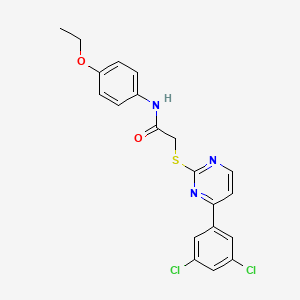 2-{[4-(3,5-dichlorophenyl)pyrimidin-2-yl]sulfanyl}-N-(4-ethoxyphenyl)acetamide