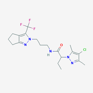 2-(4-chloro-3,5-dimethyl-1H-pyrazol-1-yl)-N-{3-[3-(trifluoromethyl)-5,6-dihydrocyclopenta[c]pyrazol-2(4H)-yl]propyl}butanamide