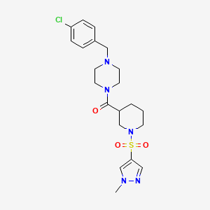 [4-(4-chlorobenzyl)piperazin-1-yl]{1-[(1-methyl-1H-pyrazol-4-yl)sulfonyl]piperidin-3-yl}methanone