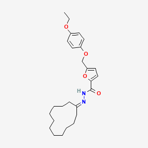 molecular formula C26H36N2O4 B10946657 N'-cyclododecylidene-5-[(4-ethoxyphenoxy)methyl]furan-2-carbohydrazide 