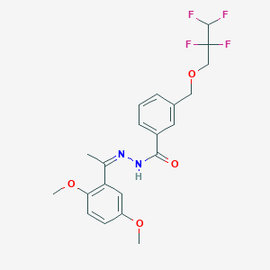 N'-[(1Z)-1-(2,5-dimethoxyphenyl)ethylidene]-3-[(2,2,3,3-tetrafluoropropoxy)methyl]benzohydrazide