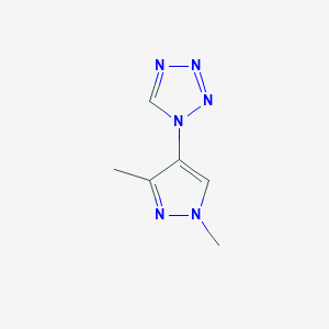 molecular formula C6H8N6 B10946714 1-(1,3-dimethyl-1H-pyrazol-4-yl)-1H-tetrazole 