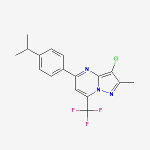 3-Chloro-2-methyl-5-[4-(propan-2-yl)phenyl]-7-(trifluoromethyl)pyrazolo[1,5-a]pyrimidine