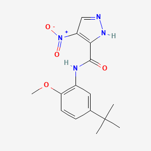 N-(5-tert-butyl-2-methoxyphenyl)-4-nitro-1H-pyrazole-3-carboxamide